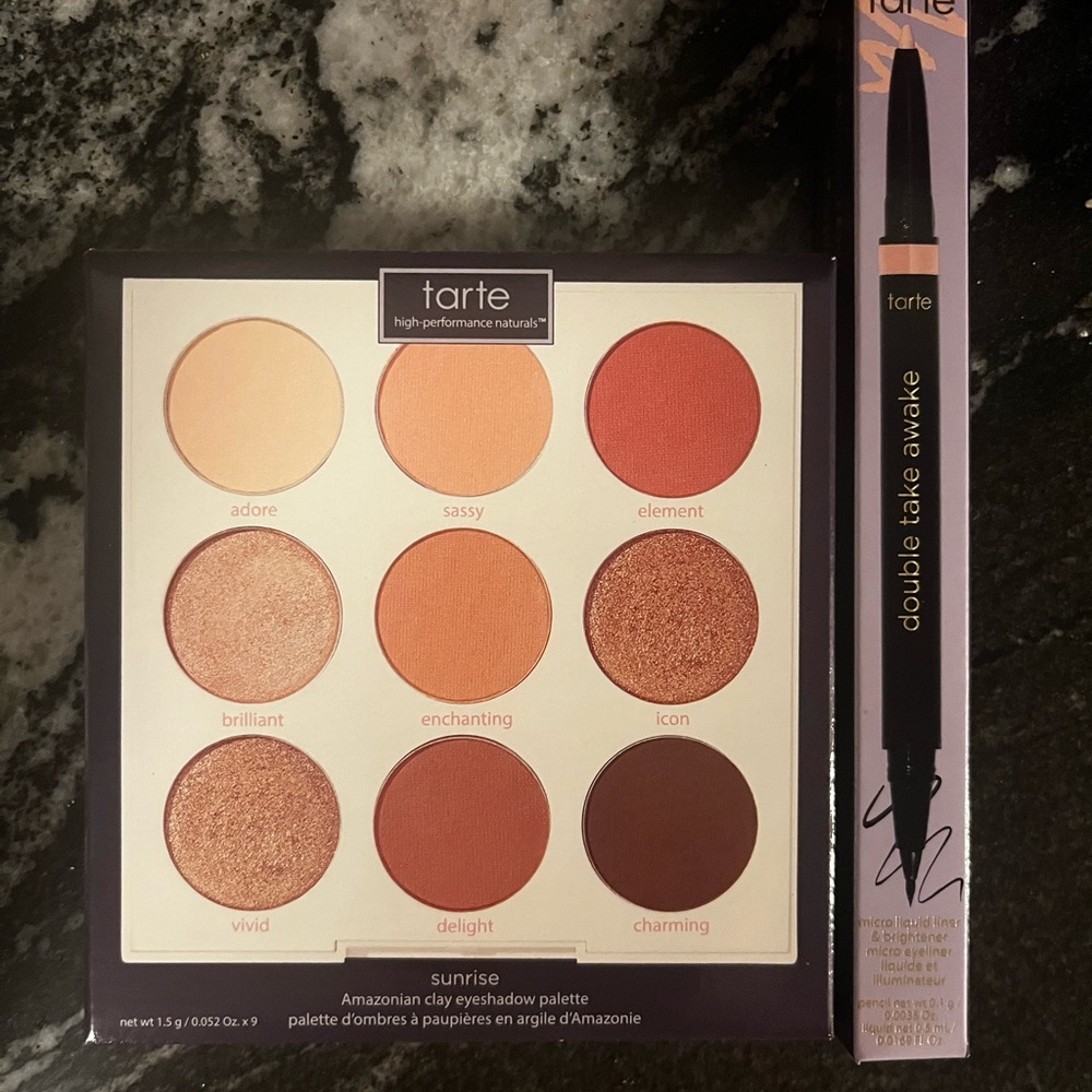 Tarte eye shadow palette & eye liner combo. NWT